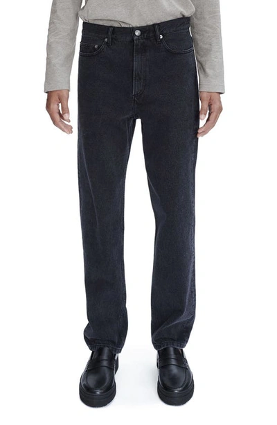 Apc Martin Straight-cut Jeans In Lze_washed_black