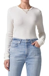 Citizen Of Humanity Bina Rib Crewneck Sweater In Pashmina
