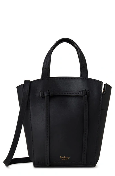 Mulberry Mini Clovelly Leather Tote In Black