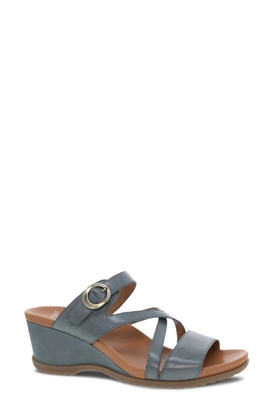 Dansko Ana Wedge Sandal In Denim