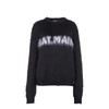 Balmain Black Mohair Sweatshirt In Black