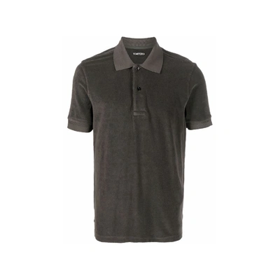 Tom Ford Short Sleeves Polo In Green
