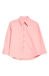 Jil Sander Long-sleeve Button-front Shirt In Peony Blush