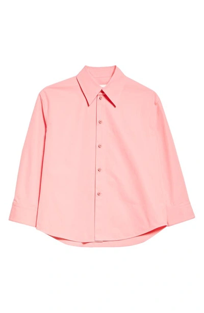 Jil Sander Long-sleeve Button-front Shirt In Peony Blush