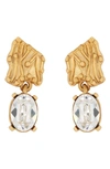 Oscar De La Renta Crystal Drop Earrings In Crystal