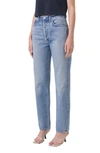 Agolde 90s Pinch Waist Straight-leg High-rise Organic Denim Jeans In Infinite