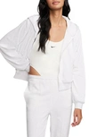 Nike Women's  Sportswear Chill Terry Loose Full-zip French Terry Hoodie In Birch Heather/ Light Orewood
