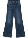 7 For All Mankind Western Modern Dojo Flared Jeans In Blue