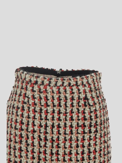 Etro Woven Detailed Skirt In Red