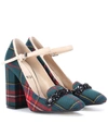 N°21 EMBELLISHED PLAID PUMPS,P00277382