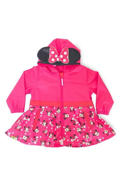 Western Chief Kids' Little Girls Minnie Mouse Rain Coat In Pink