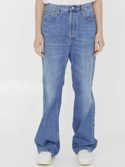 Gucci Baggy Denim Jeans In Blue