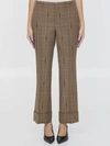 GUCCI CHECK WOOL TROUSERS