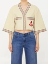 Gucci Cotton Linen Gauze Shirt In White