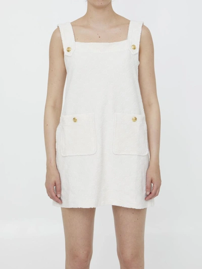 Gucci Gg Jersey Knit Mini Dress In White