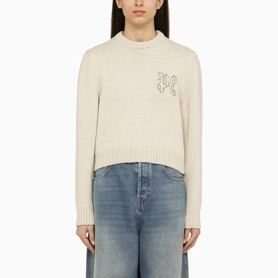PALM ANGELS PALM ANGELS WOOL-BLEND SWEATER WITH LOGO