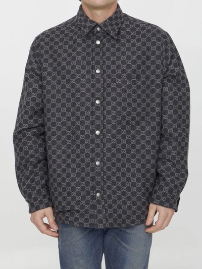 Gucci Reversible Shirt In Grey