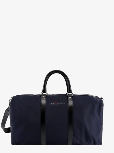 Kiton Ciro Paone Duffle Bag In Blue