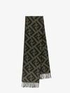 Fendi Woman Scarf Woman Green Scarves In Green
