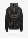 Represent Black Hoodie With Fixed Hood And Maxi Print On The Front In Cotton Man In Black