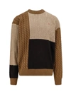 DICKIES WOOL BLEND SWEATER WITH LOGO PATCH