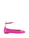 Valentino Tan-go Patent-leather Ballerina Shoes In Uwt