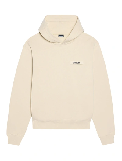 Jacquemus Le Hoodie Gros Grain棉质卫衣 In Nude & Neutrals