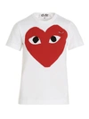 Comme Des Garçons Play Heart Print T-shirt In White