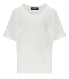 Dsquared2 Easy Fit White T-shirt With Rhinestones In White