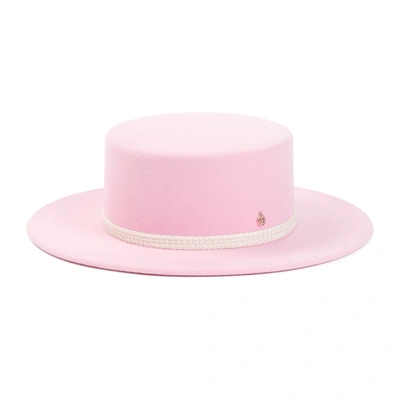 Maison Michel Kiki Sequins Hat In Pink & Purple