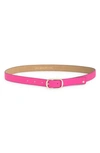 Kate Spade Stitched Feather Edge Belt In Vivid Snapdragon