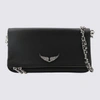 Zadig & Voltaire Rock Swing Your Wings Clutch In Noir Silver