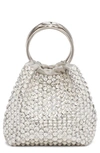 Valentino Garavani Carry Secrets Small Crystal Top-handle Bag In Crystalgreypallad