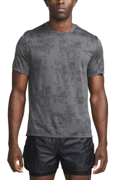 Nike Men's Running Division Dri-fit Adv Short-sleeve Running Top In Grey