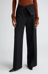 Acne Studios High-waist Wide-leg Trousers In Black