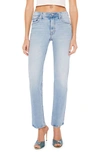 Mother The Smarty Pants Skimp High Waist Straight Leg Jeans In Dont Be A Square