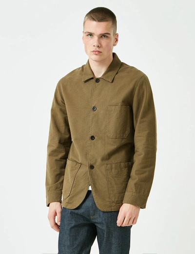 Portuguese Flannel Pinheiro Jacket (brushed Flannel) In Green