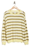 ABOUND STRIPE POINTELLE PULLOVER SWEATER