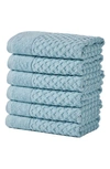 WOVEN & WEFT DIAMOND TEXTURE TOWEL 6-PIECE SET