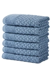 WOVEN & WEFT DIAMOND TEXTURE TOWEL 6-PIECE SET