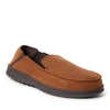 DEARFOAMS MEN'S PERFORATED MICROSUEDE TWIN GORE MOCCASIN