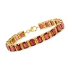 Ross-simons Garnet Bracelet With Citrines In 18kt Gold Over Sterling In Multi