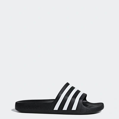Adidas Originals Black Adilette Slides In Core Black/white/cor
