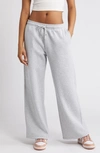 Bp. Wide Leg Fleece Pants In Grey Soft Heather