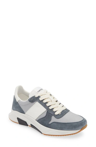 Tom Ford Grey Jagga Trainers In Metallic