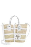 Altuzarra Watermill Caged Straw Tote Bag In Natural White