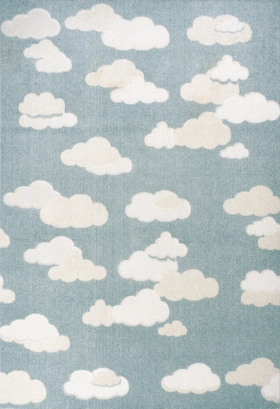 Jonathan Y Hedwig Youth Cloud Scandi Rug Blue/ivory Area Rug