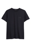 Dolce & Gabbana Logo Plate Crewneck Cotton T-shirt In Very Dark Blue