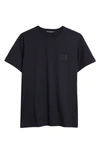 Dolce & Gabbana Logo-plaque Cotton T-shirt In Very Dark Blue