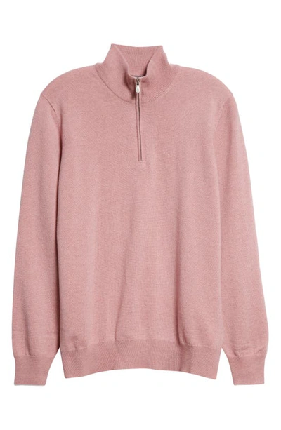 Brunello Cucinelli Cashmere Half-zip Jumper In Cev58 Rose